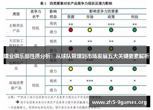 建业俱乐部性质分析：从球队管理到市场发展五大关键要素解析